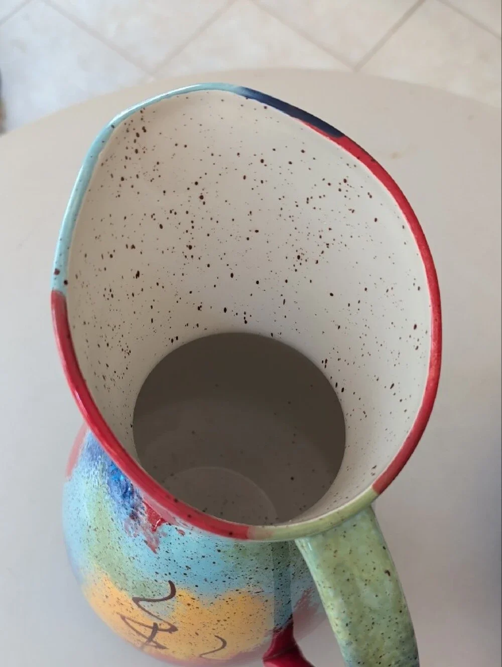 Pfalztzgraff Sedona Handpainted Multicolor Ceramic Pitcher & Centerpiece Plate